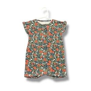 Floral Henley Button Bamboo Shortie | 12-18m